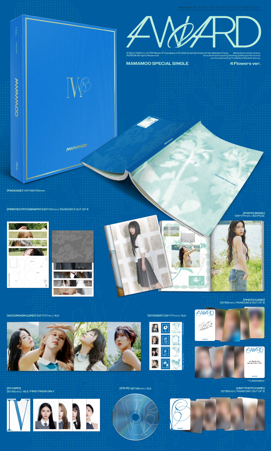 *PRE-ORDER* Mamamoo - 4WARD (4 Flowers Ver.)
