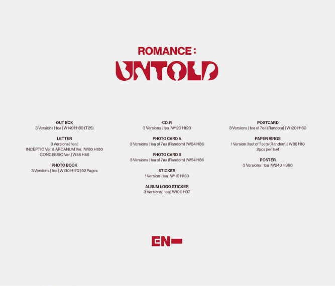 ENHYPEN - ROMANCE : UNTOLD (2nd Studio Album)