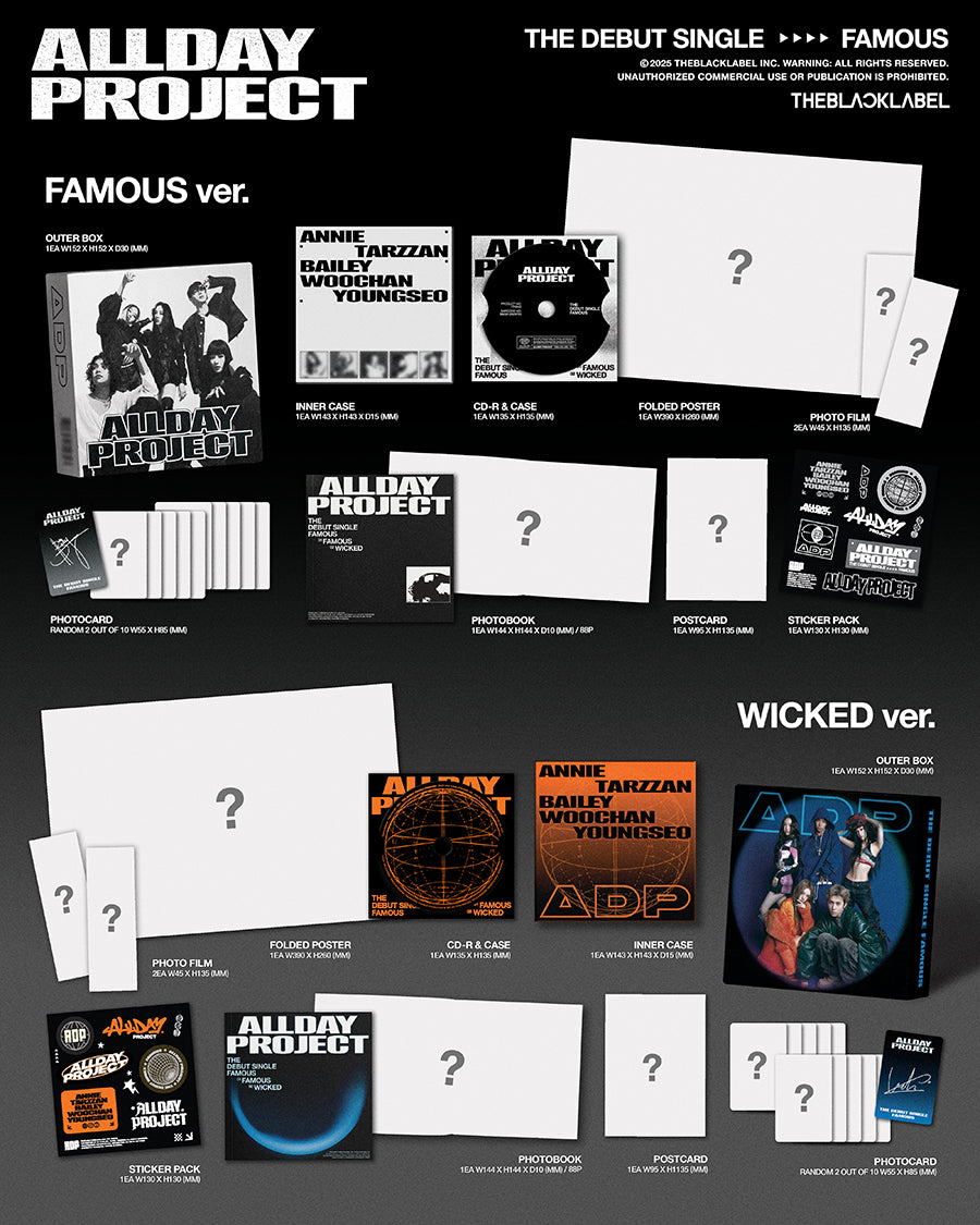 *PRE-ORDER* ALL DAY PROJECT - FAMOUS (1st Single Album)