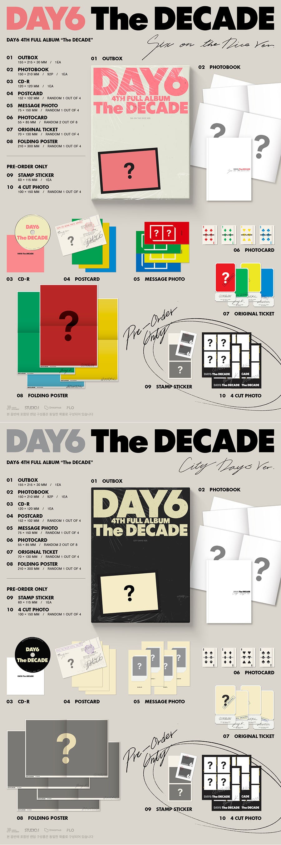 *PRE-ORDER* DAY6 - THE DECADE (4th Studio Album) + POB