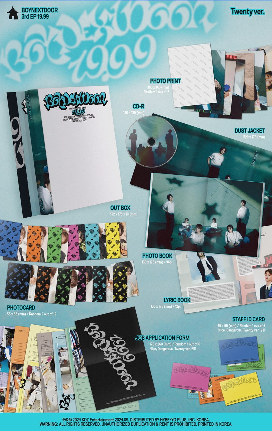 BOYNEXTDOOR - 19.99 (3rd Mini Album)
