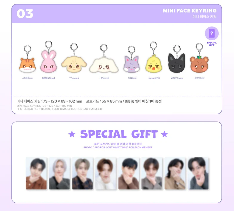ATEEZ - ANITEEZ in Dreamland Mini Face Keyring