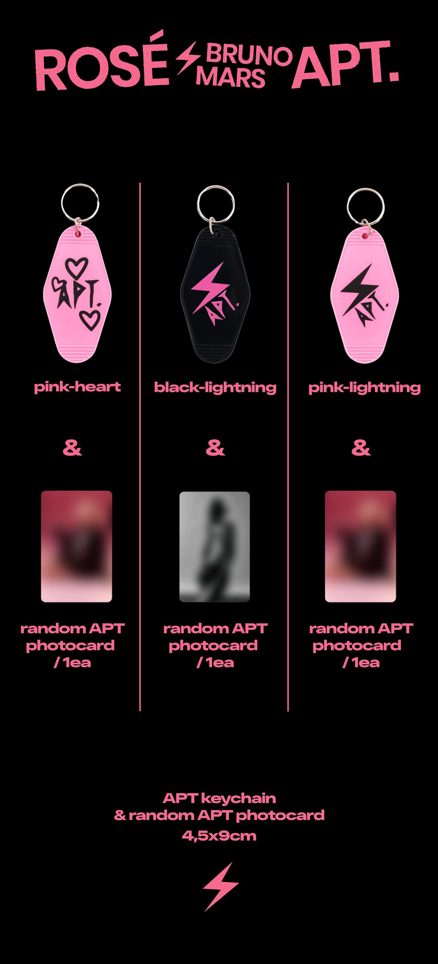 BLACKPINK ROSÉ - ROSIE/APT Official APT Keychain