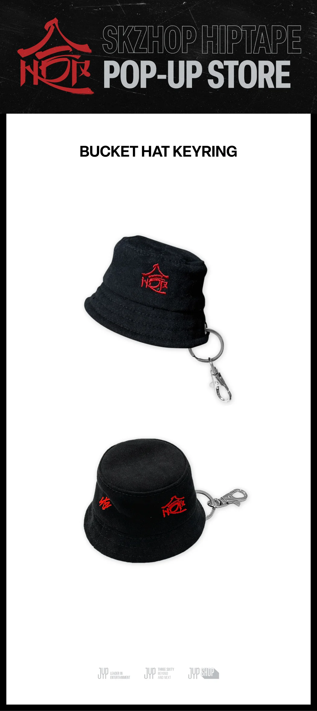 STRAY KIDS - HIPTAPE Pop-Up Official Bucket Hat Keyring