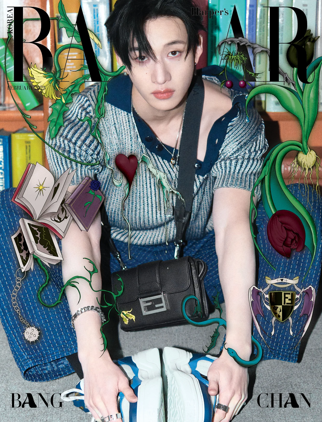 HARPER'S BAZAAR KOREA FEBRUARY 2025 ISSUE (Cover: STRAY KIDS BANG CHAN)