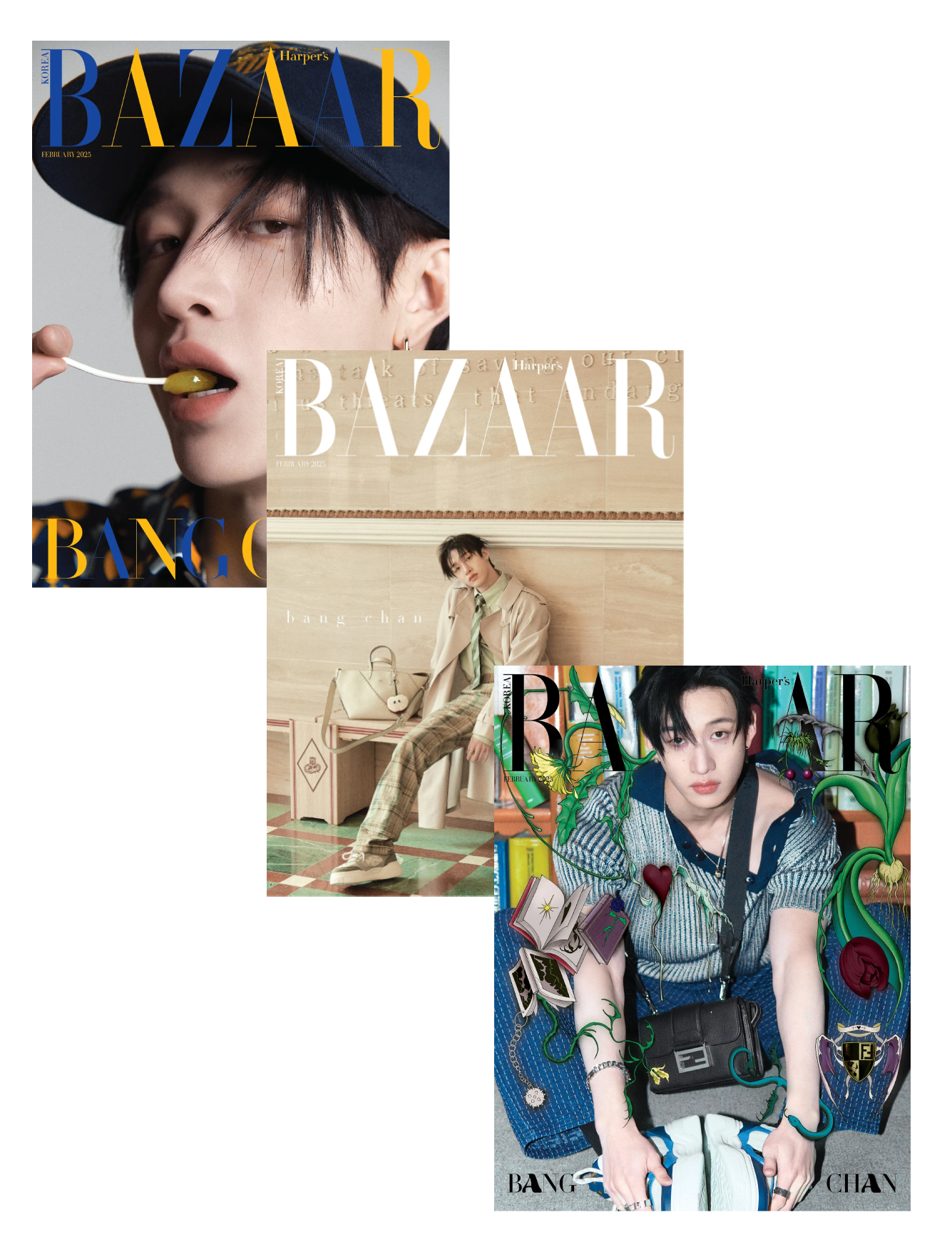 HARPER'S BAZAAR KOREA FEBRUARY 2025 ISSUE (Cover: STRAY KIDS BANG CHAN)
