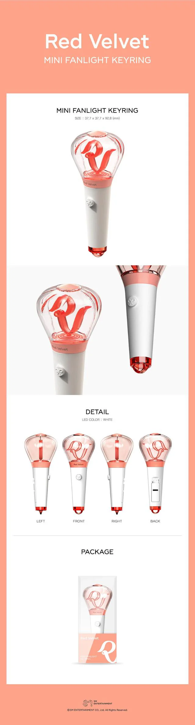 RED VELVET - Official Mini Fan Light Keyring
