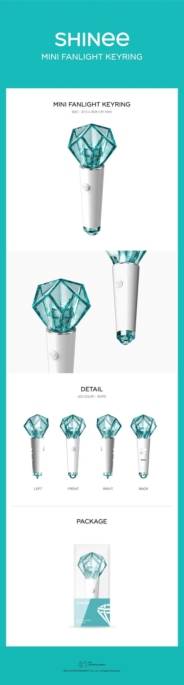 SHINEE - Official Mini Fan Light Keyring