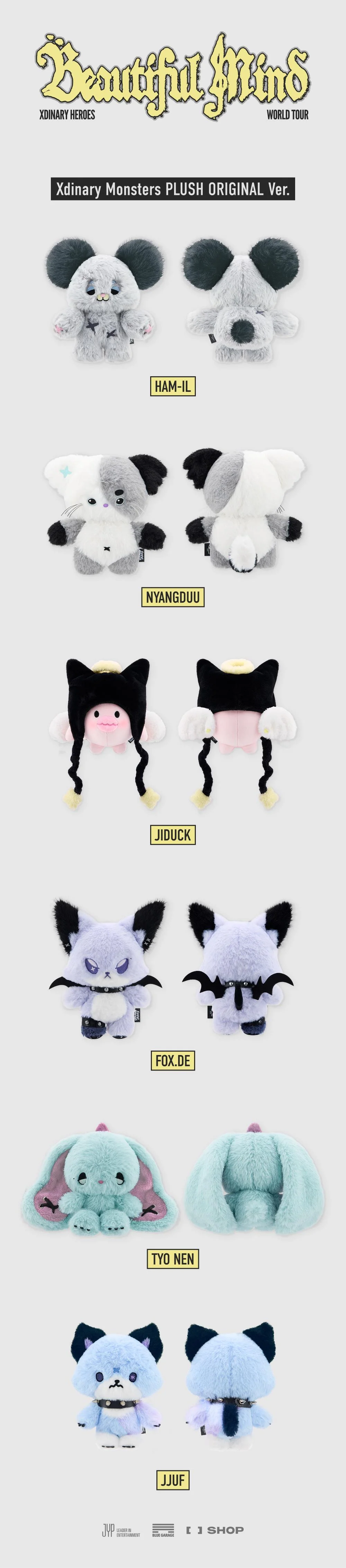 XDINARY HEROES - 'Beautiful Mind' World Tour in Seoul Xdinary Monsters Plush Original Ver.
