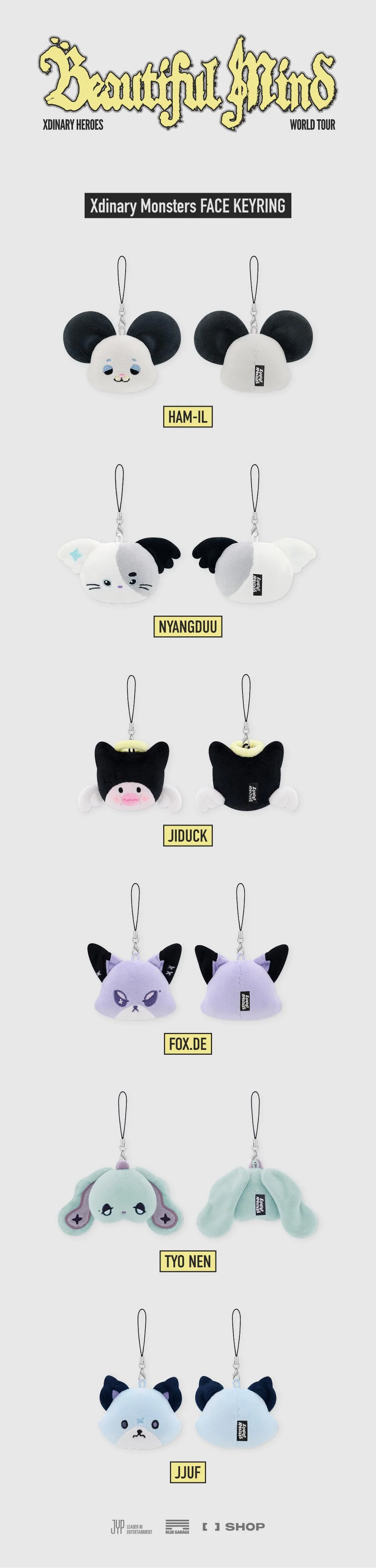 XDINARY HEROES - 'Beautiful Mind' World Tour in Seoul Xdinary Monsters Face Keyring