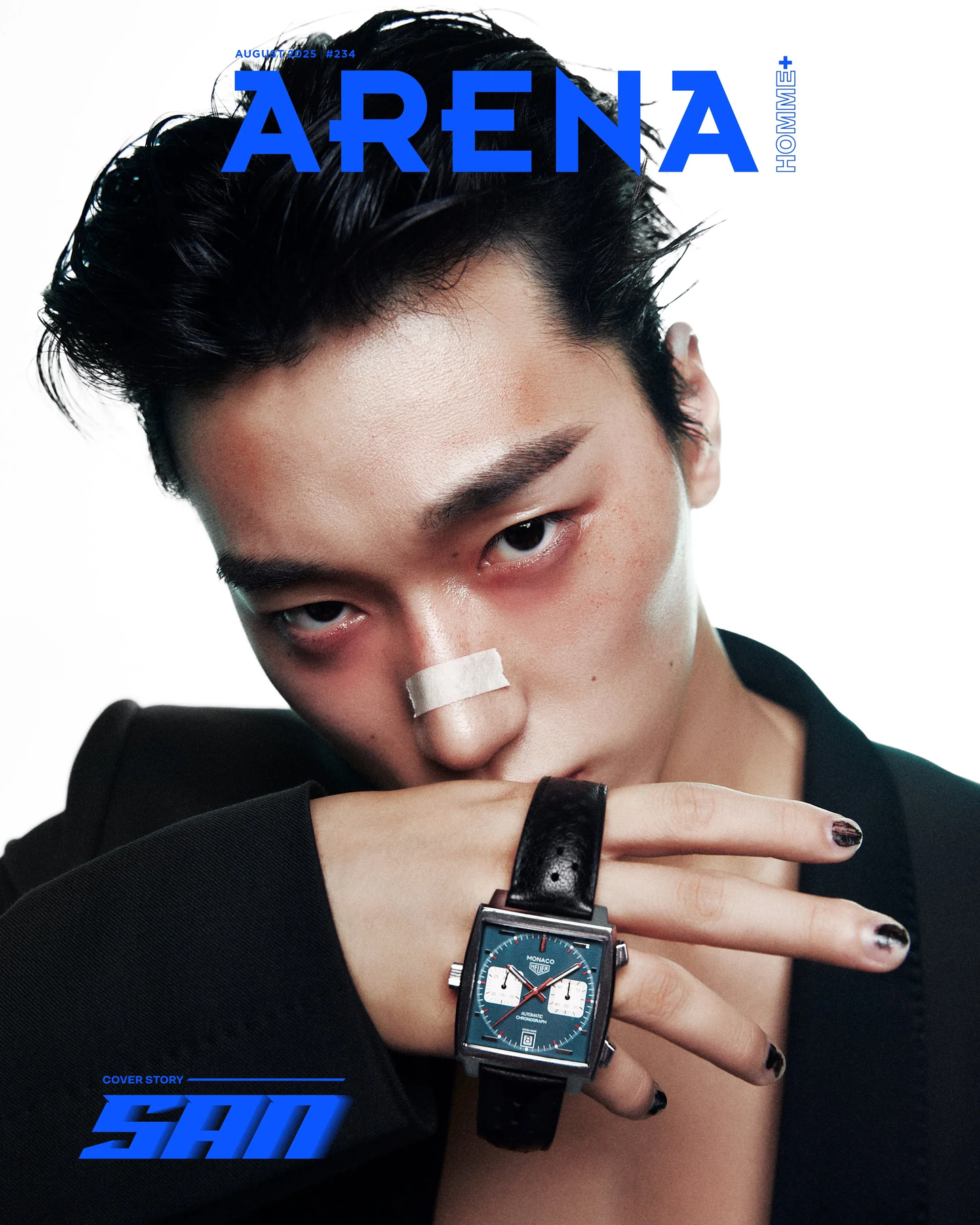 ARENA HOMME KOREA AUGUST 2025 ISSUE (Cover: ATEEZ SAN)