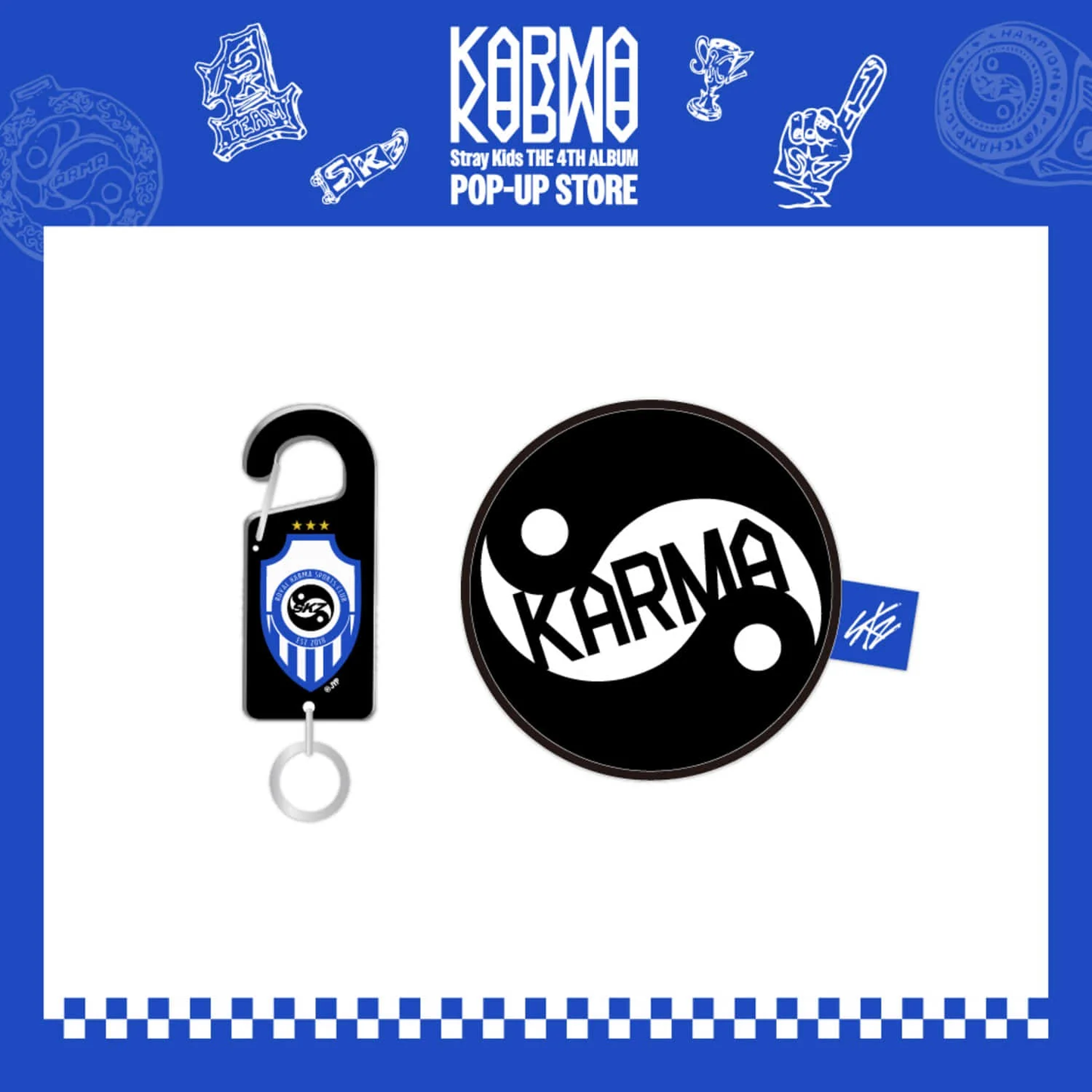 *PRE-ORDER* STRAY KIDS - KARMA Pop-Up Acrylic Carabiner & Ball Pouch Set