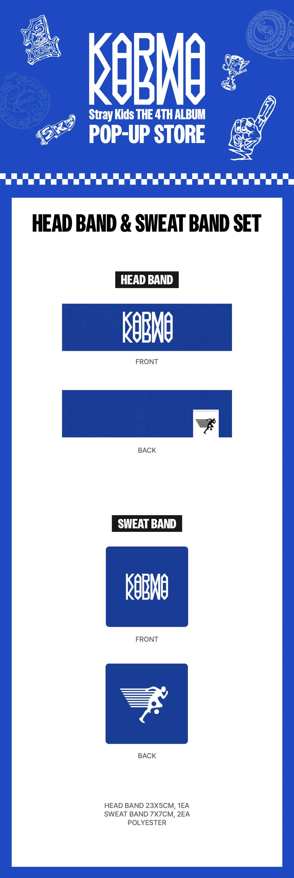 *PRE-ORDER* STRAY KIDS - KARMA Pop-Up Head Band & Sweat Band Set