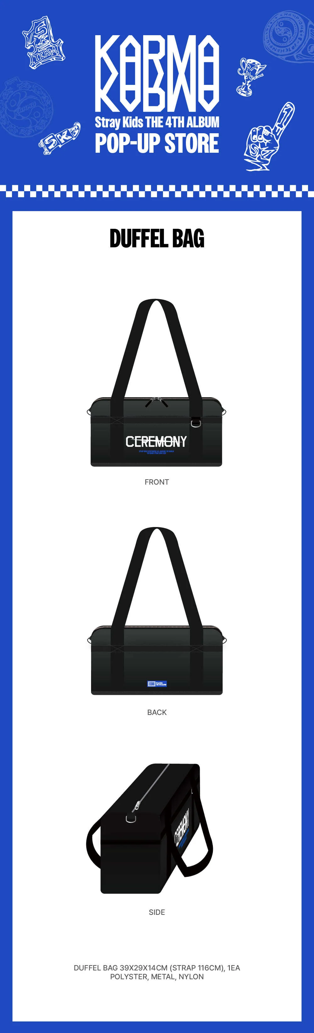 *PRE-ORDER* STRAY KIDS - KARMA Pop-Up Duffel Bag