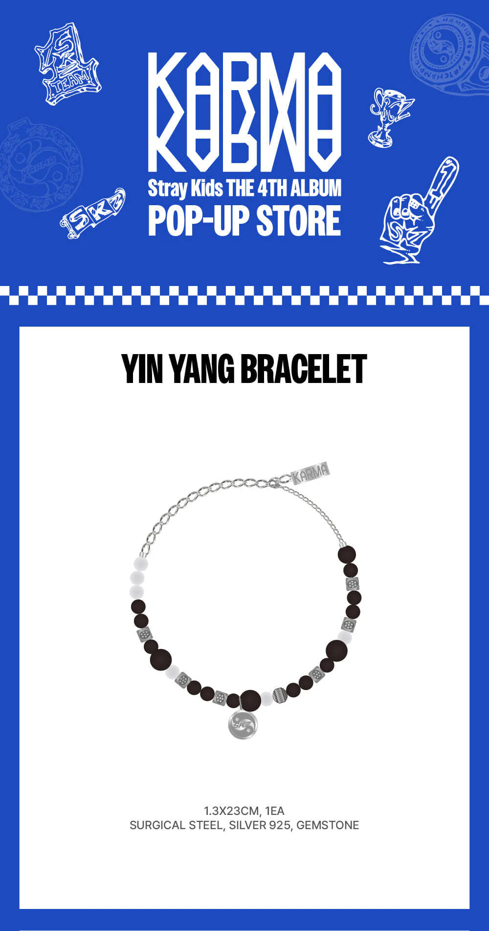 *PRE-ORDER* STRAY KIDS - KARMA Pop-Up Yinyang Bracelet