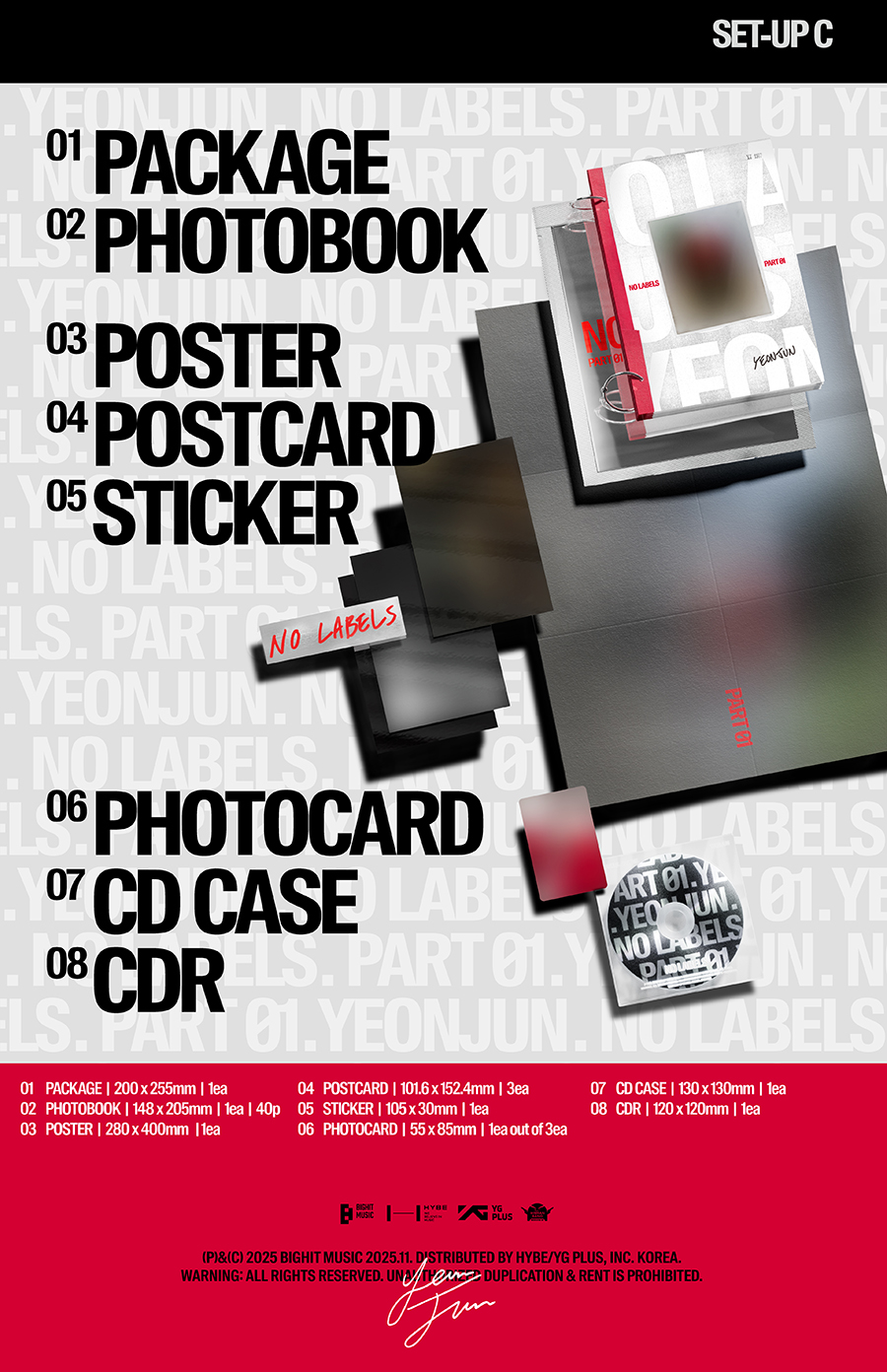 *PRE-ORDER* TXT YEONJUN - NO LABELS: PART 01 (1st Mini Album)