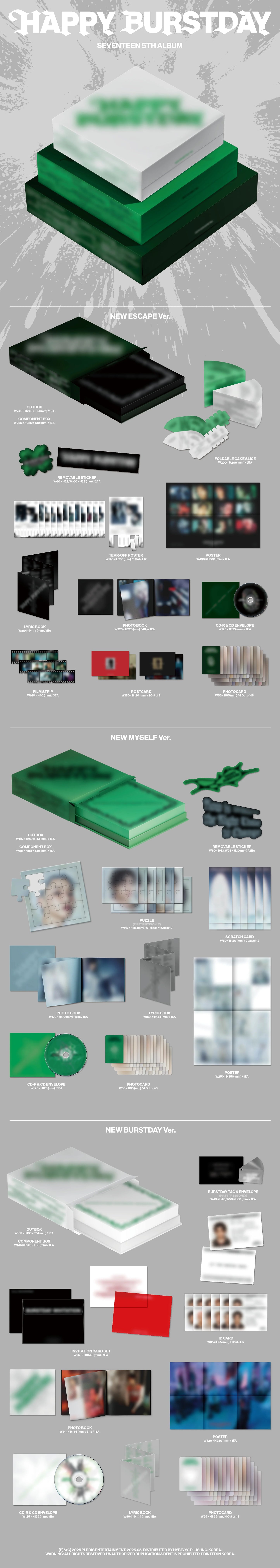 SEVENTEEN - HAPPY BURSTDAY (5th Studio Album)