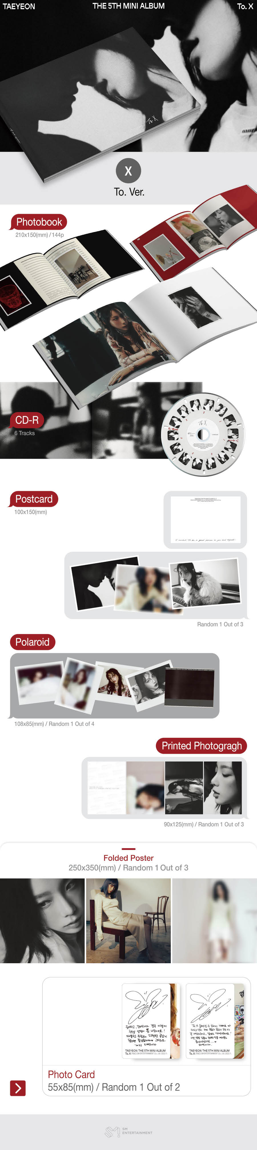 TAEYEON - To. X (5th Mini Album)