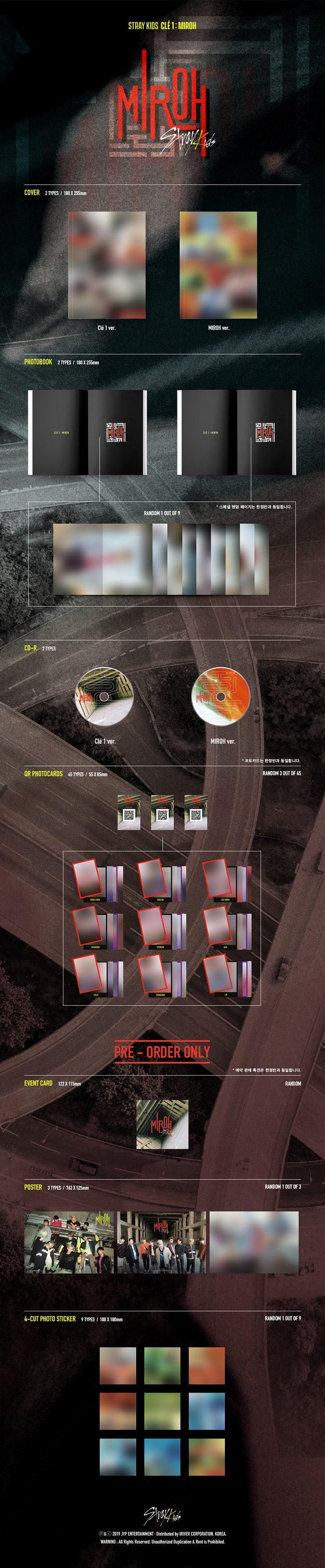 STRAY KIDS - Clé 1: Miroh (4th Mini Album)