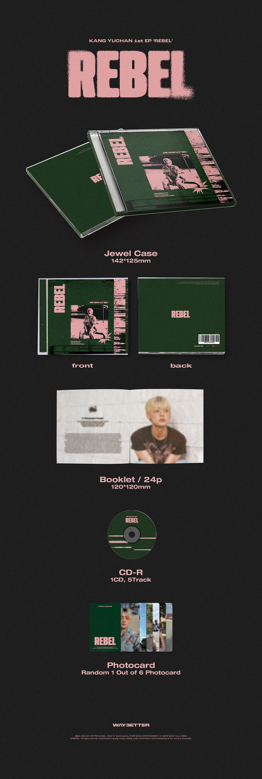 A.C.E. KANG YUCHAN - REBEL (1st Mini Album)