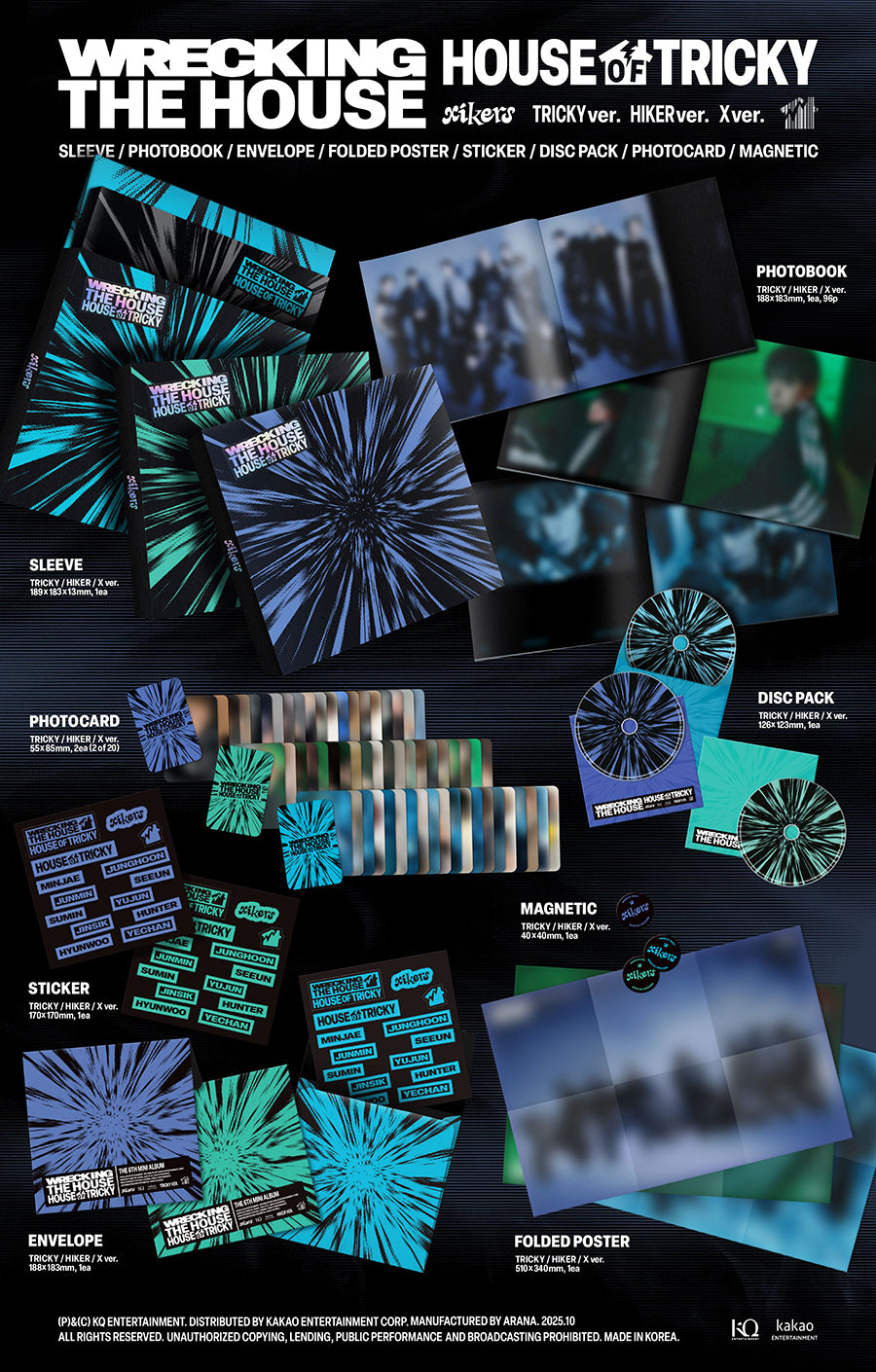 XIKERS - HOUSE OF TRICKY : WRECKING THE HOUSE (6th Mini Album)