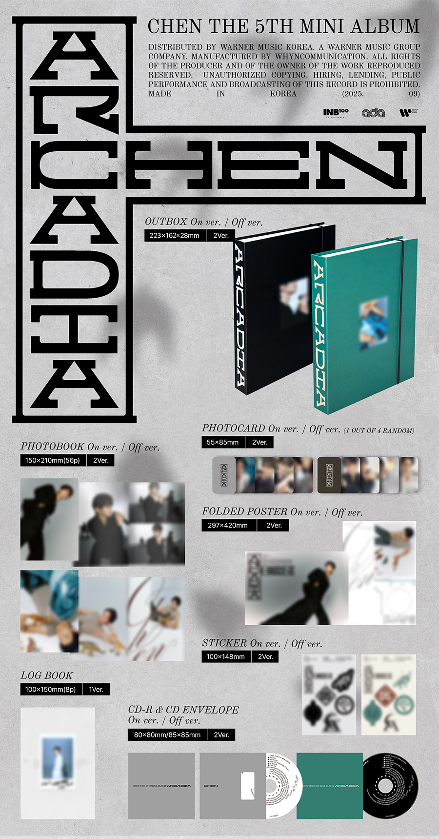 EXO CHEN - Arcadia (5th Mini Album)