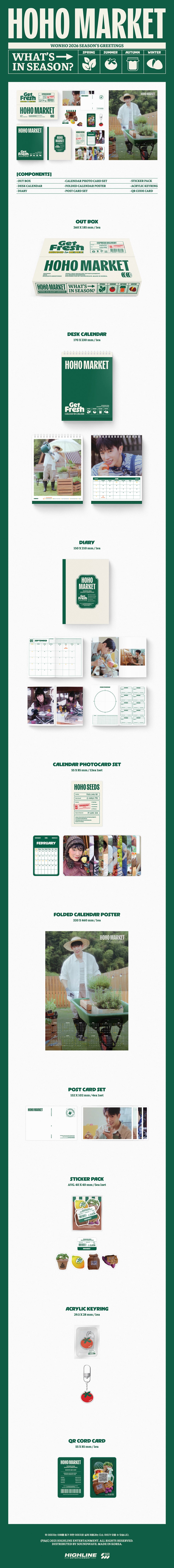 *PRE-ORDER* WONHO - 'HO HO MARKET' 2026 Season's Greetings