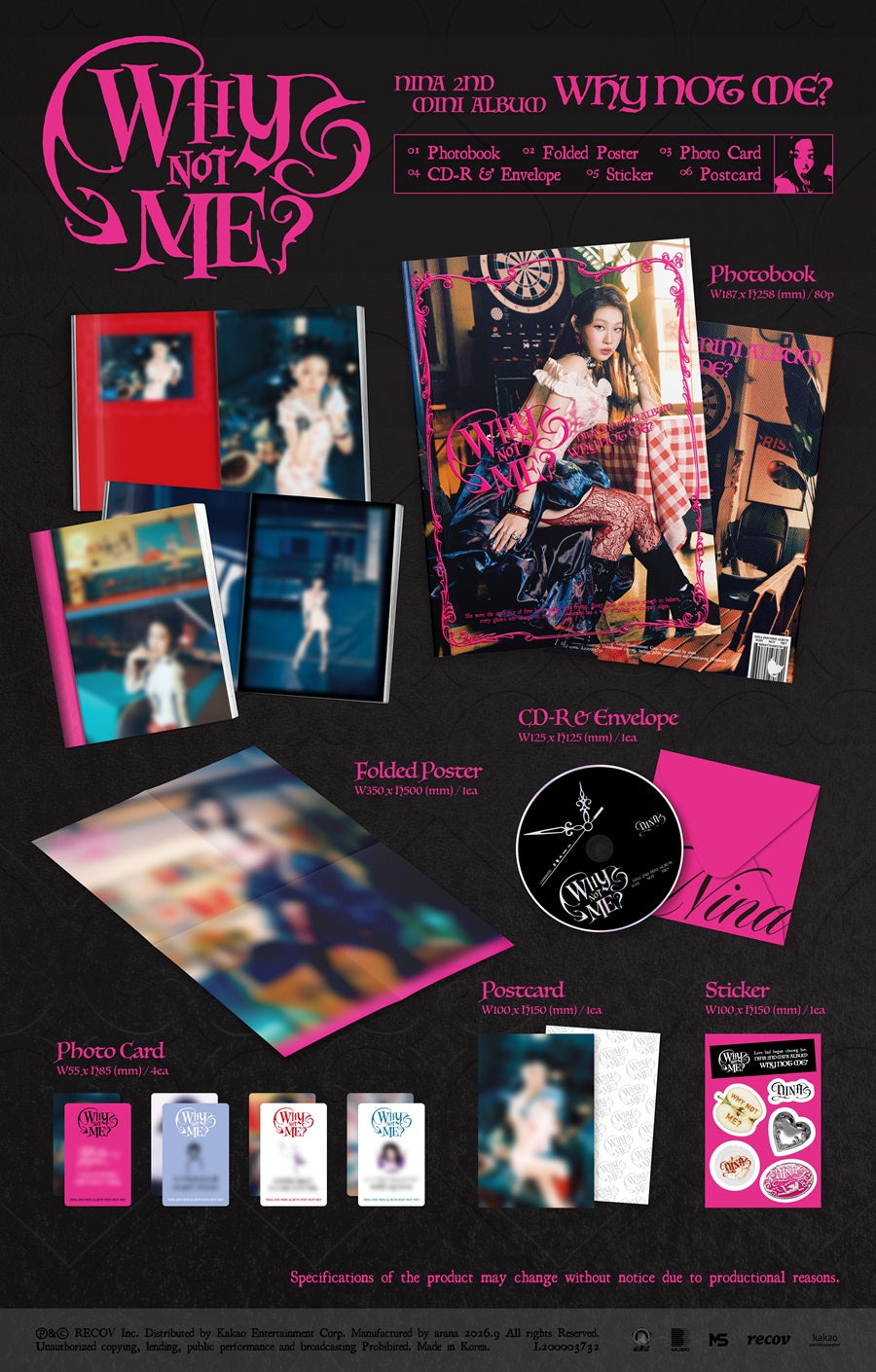 *PRE-ORDER* NINA - WHY NOT ME? (2nd Mini Album)