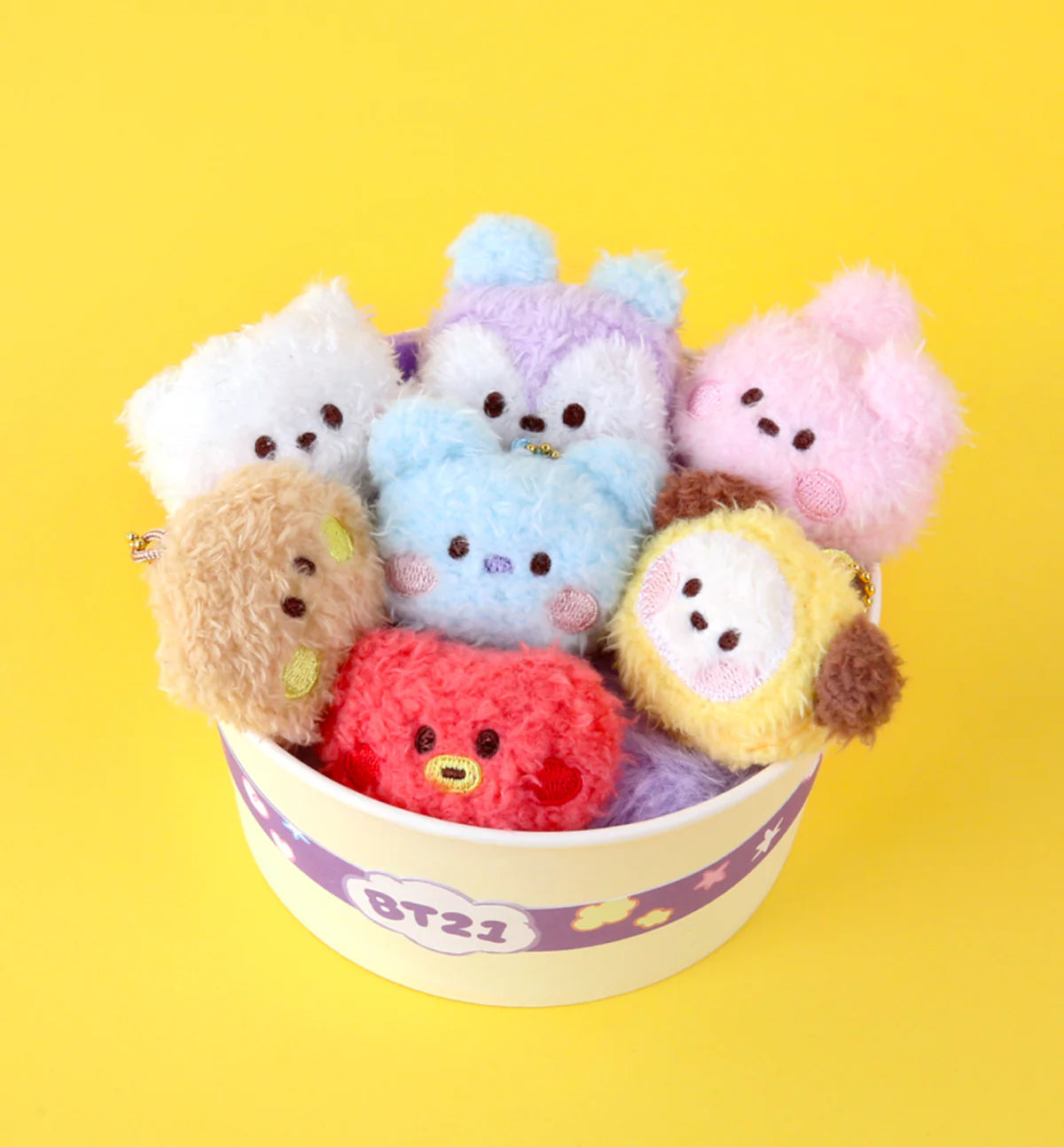 BTS - BT21 Minini Plush Face Keyring