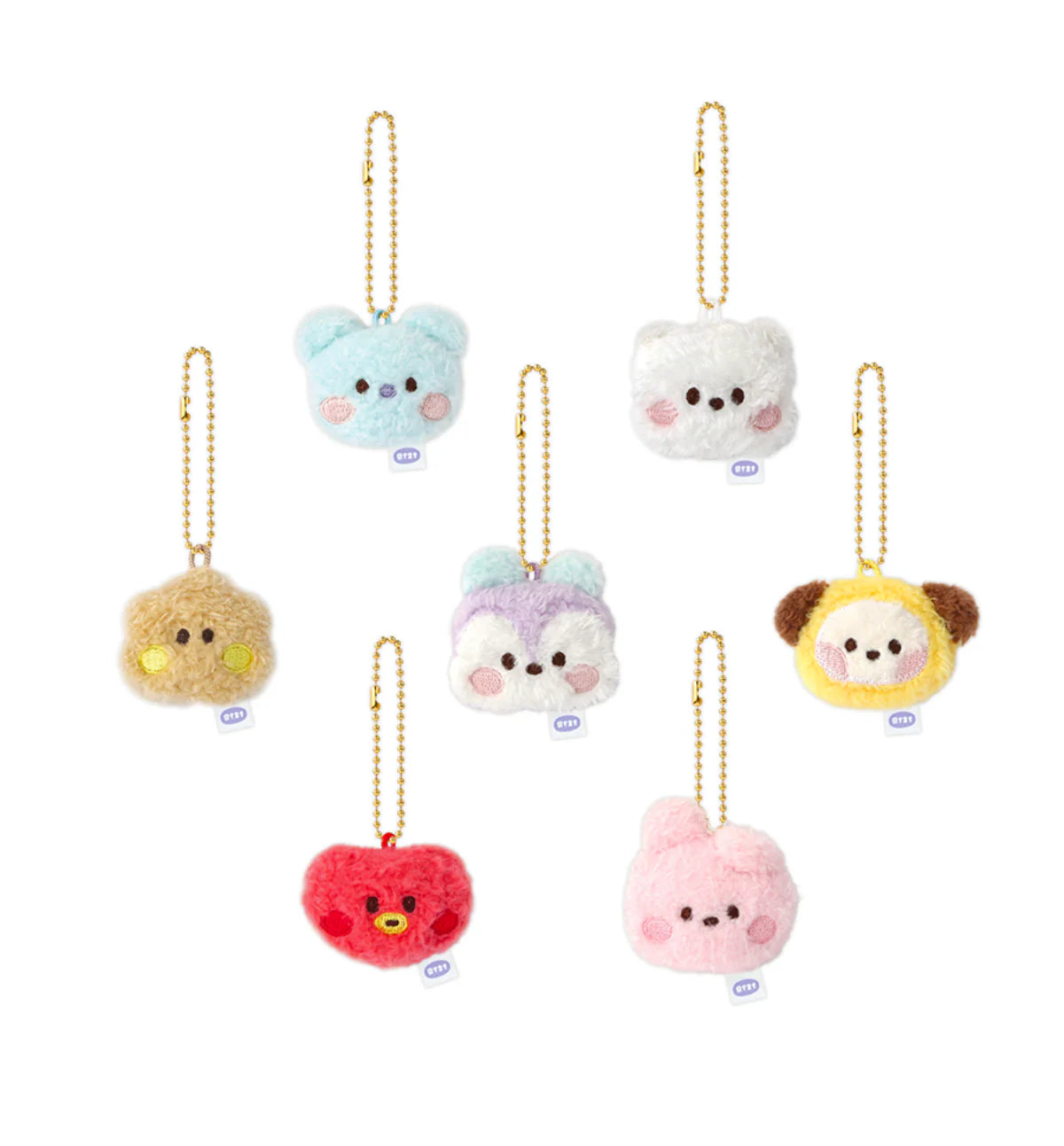 BTS - BT21 Minini Plush Face Keyring