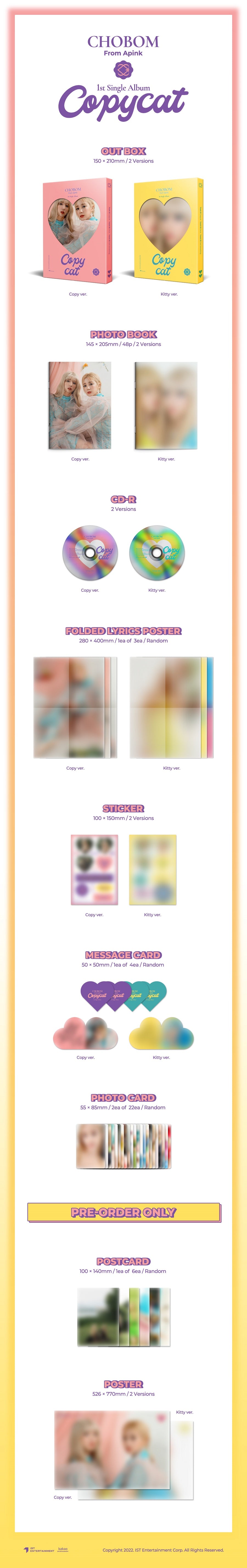 APINK CHOBOM - Copycat (1st Single Album)