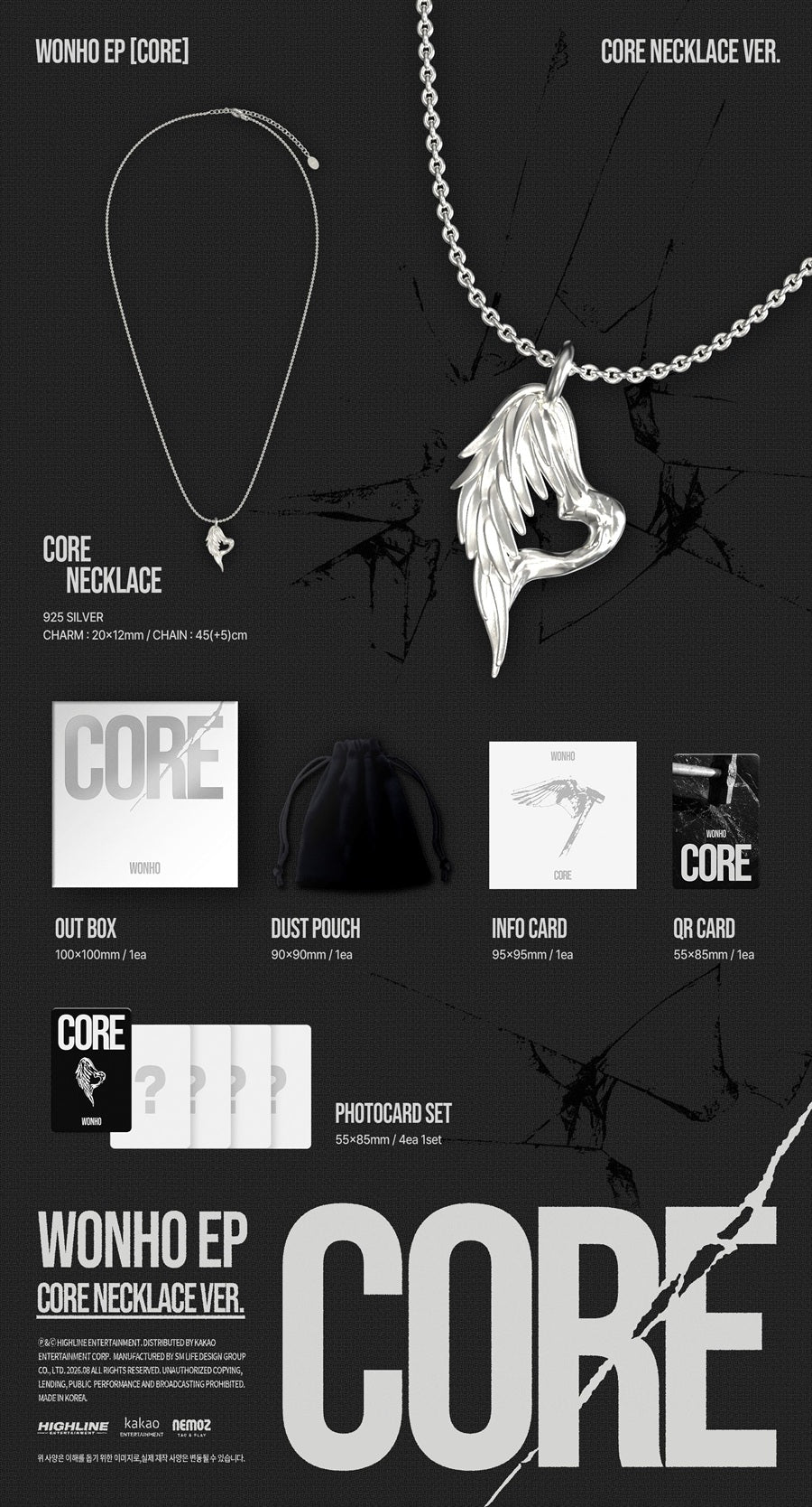 *PRE-ORDER* WONHO - Core (Core Necklace Ver.)