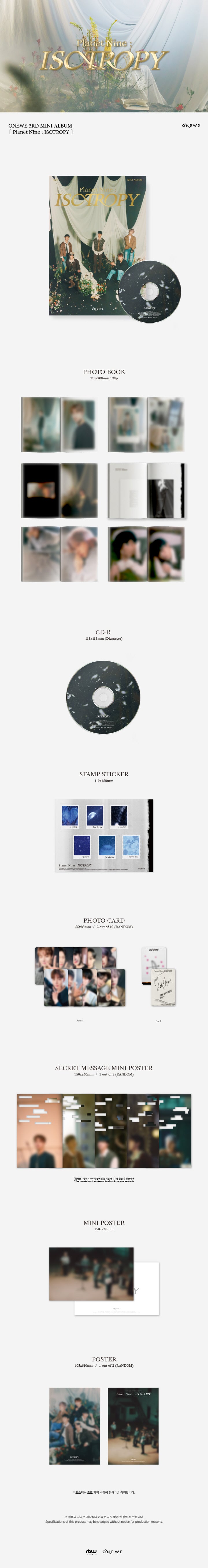 ONEWE - Planet Nine : ISOTROPY (3rd Mini Album)