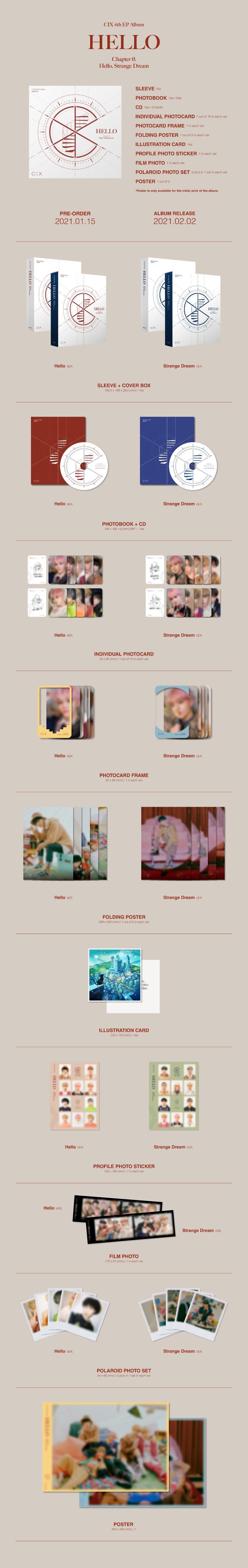 CIX - HELLO Chapter Ø. HELLO, STRANGE DREAM (4th Mini Album)