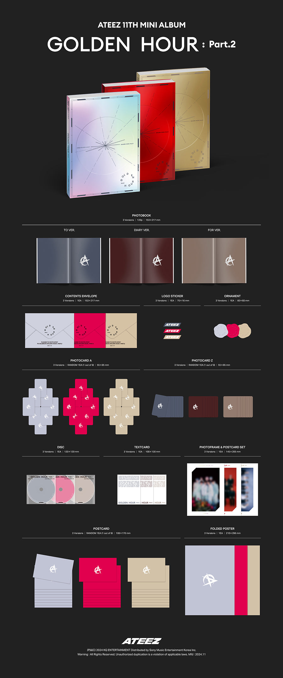 ATEEZ - GOLDEN HOUR : Part.2 (11th Mini Album)