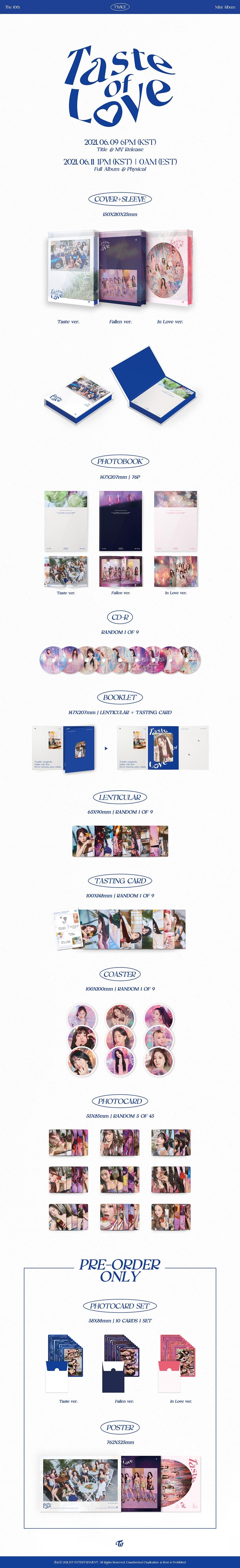 TWICE - TASTE OF LOVE (10th Mini Album)
