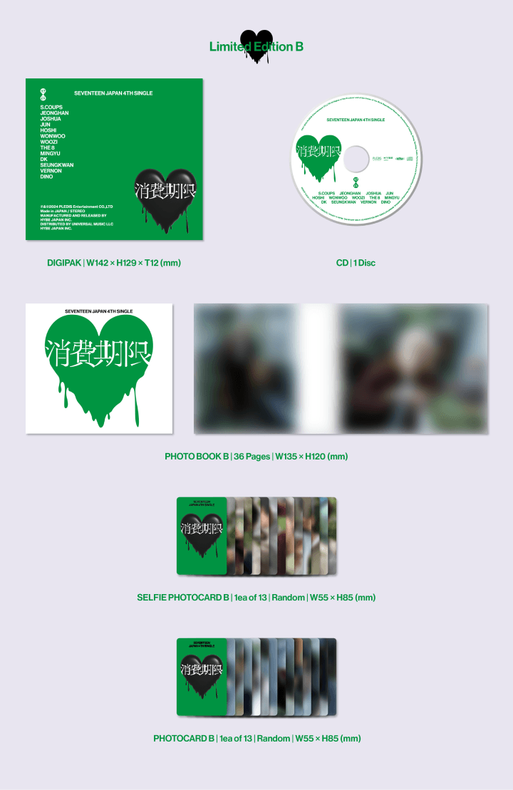 SEVENTEEN セブチ 消費期限 4形態 10セット 新品未開封 トレカ ① SEVENTEEN セブチ 消費期限 4形態 10セット 新品未開封 トレカ ①