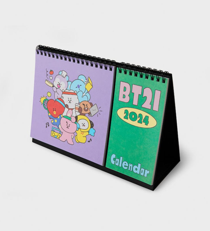 LINE FRIENDS OFFICIAL BT21 DESK CALENDAR 2024 SEASON'S GREETINGS