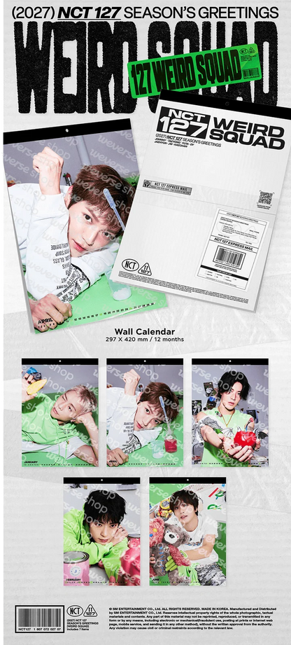 *PRE-ORDER* NCT 127 - [2027 Wall Calendar] 127 Weird Squad