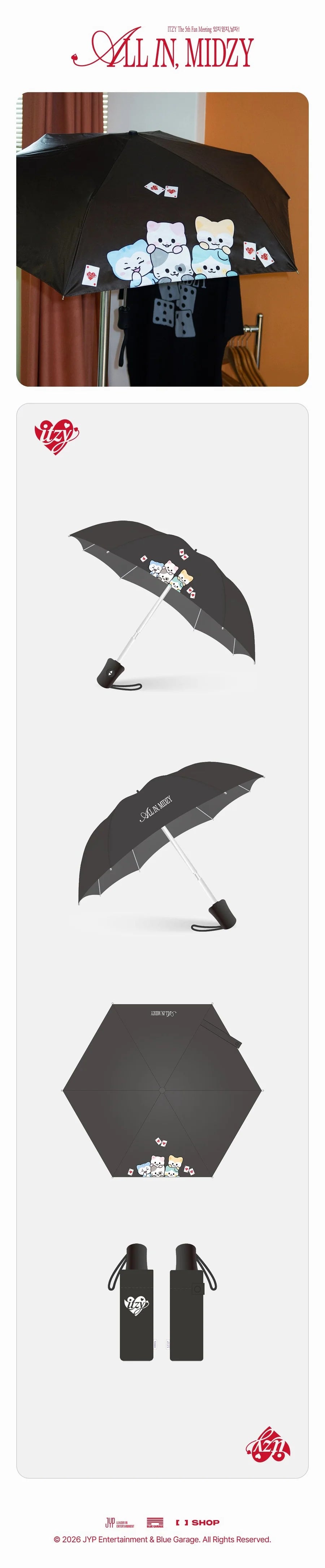 *PRE-ORDER* ITZY - [ALL IN, MIDZY | 5th Fan Meeting] TWINZY Folding Umbrella