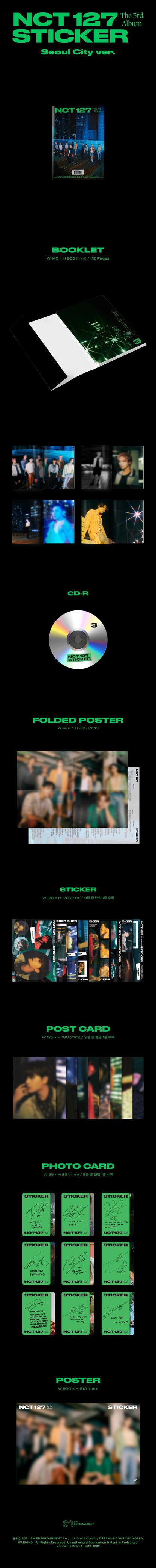 NCT 127 - Sticker (3rd Studio Album) [Seoul City Ver.]