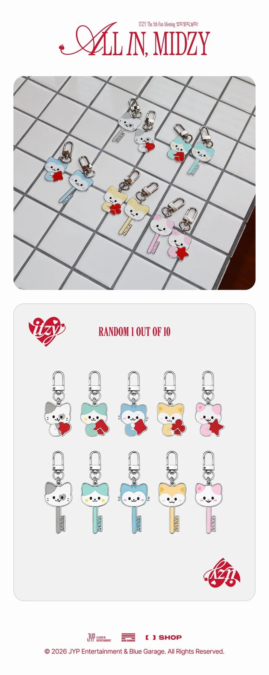 *PRE-ORDER* ITZY - [ALL IN, MIDZY | 5th Fan Meeting] TWINZY Secret Metal Charm