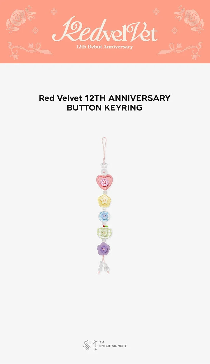 *PRE-ORDER* RED VELVET - [12th Anniversary] Button Keyring