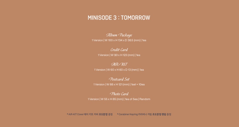 TXT (TOMORROW X TOGETHER) - minisode 3: TOMORROW (6th Mini Album) [KiT Ver.]
