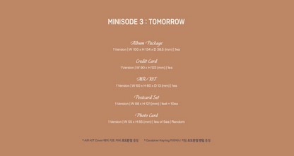 TXT (TOMORROW X TOGETHER) - minisode 3: TOMORROW (6th Mini Album) [KiT Ver.]