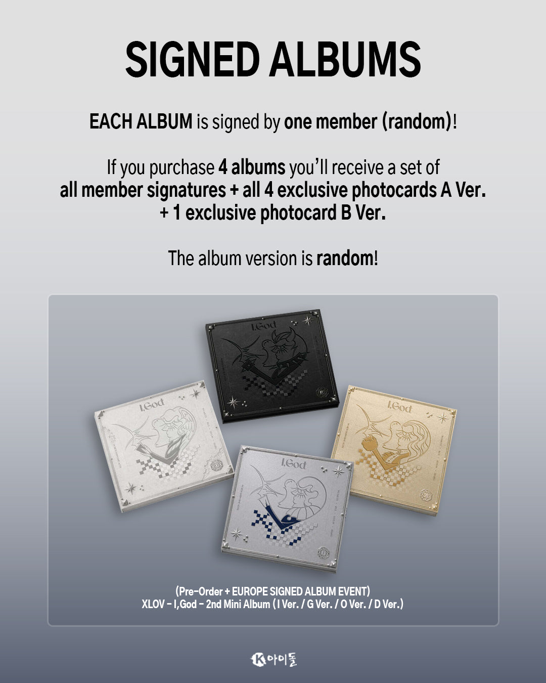 *PRE-ORDER* [LUCKY DRAW/SIGNED] XLOV - I, God (2nd Mini Album)