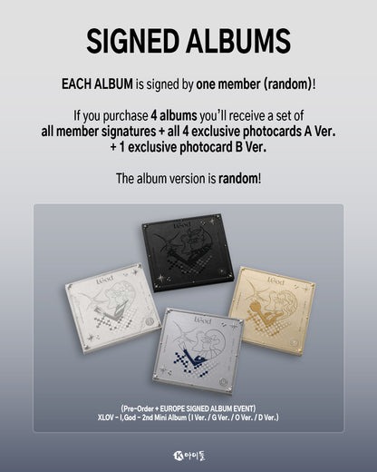 *PRE-ORDER* [LUCKY DRAW/SIGNED] XLOV - I, God (2nd Mini Album)