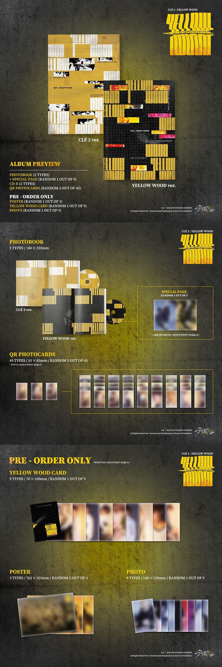 STRAY KIDS - Clé 2: Yellow Wood (6th Mini Album)