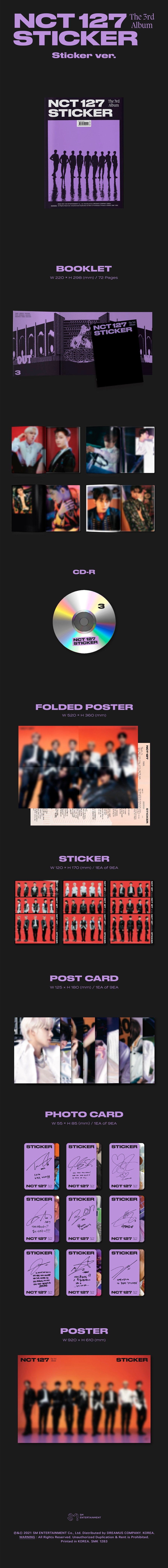 NCT 127 - Sticker (3rd Studio Album) [Sticker Photobook Ver.]