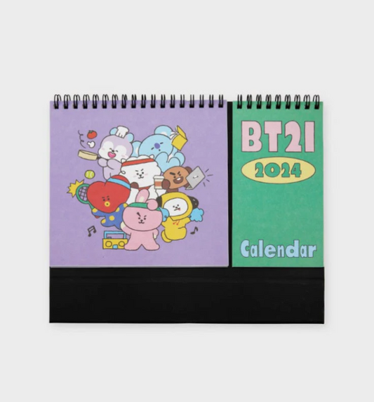 LINE FRIENDS OFFICIAL BT21 DESK CALENDAR 2024 SEASON'S GREETINGS